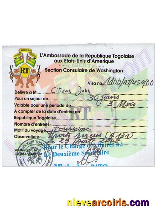 TOGOLAISE visa